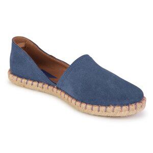 Verbenas ‘Carmen’ Espadrille 'Dusty' Denim Blue Suede Pump, size 40